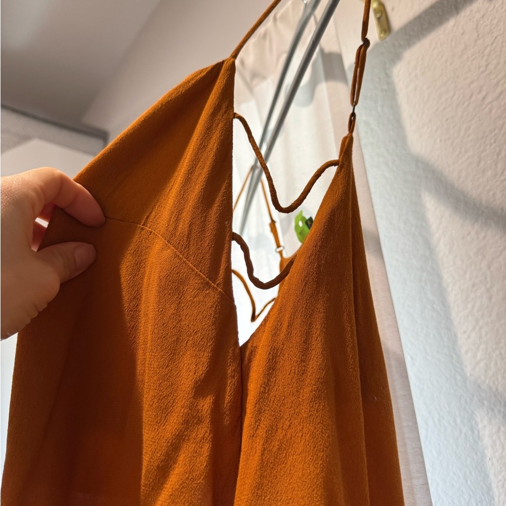FARM Rio | Rust Orange Slip Dress - Picture 2 of 4